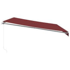 Vidaxl Ročno zložljiva tenda LED bordo 500x350 cm