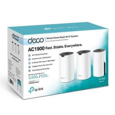 TP-Link WiFi usmerjevalnik Deco S7(3-pack) AC1900, 3x GLAN, / 600Mbps 2,4GHz/ 1300Mbps 5GHz