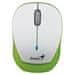 Genius 9000R V3 Micro Traveler - optična miška, brezžična, USB, belo-zelena