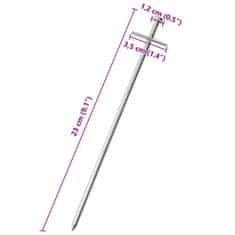 Vidaxl Klini za šotor 24 kosov 23 cm Ø6 mm pocinkano jeklo