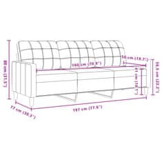 Vidaxl Trosed temno siv 180 cm žamet