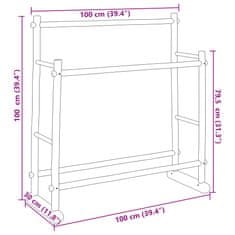 Vidaxl Stojalo za oblačila 100x30x100 cm bambus