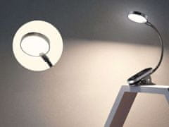 BASEUS Baseus brezžična namizna svetilka LED s sponko sive barve