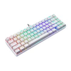 Motospeed Klawiatura mechaniczna Motospeed CK67 RGB (biała)