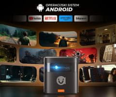Byintek Vevshao V50 projektor, prenosni, WiFi, Android + daljinec