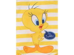 Looney Tunes Nori Melodije Tweety Dekliške kopalke, rumene kopalke s črtami 6-8 lat 116-128 cm