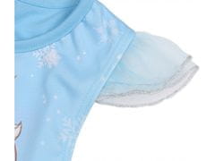 Disney Ledeno kraljestvo Elsa Modra obleka s tilom in kratkimi rokavi, dekliška obleka 4-5 lat 104-110 cm