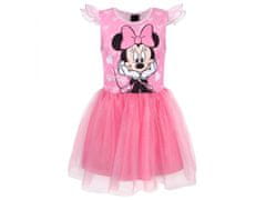 Disney DISNEY Minnie Mouse Roza obleka s tilom in kratkimi rokavi, dekliška obleka 4-5 lat 104-110 cm