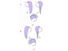 sarcia.eu Vijolični turban za lase za otroke, brisača za lase prašiček 