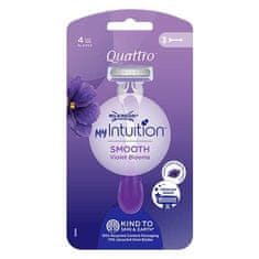 shumee My Intuition Quattro Smooth Violet Bloom ženske britvice za enkratno uporabo 3 kosi