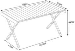 Trianova Kamp miza Drevo 90 cm