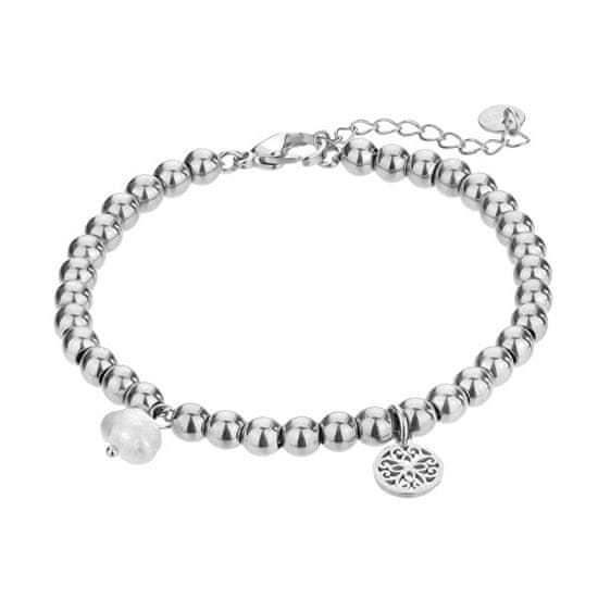 Marc Malone Zapestnica iz jeklenih perl Layla Silver Bracelet MCB23015S