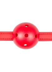 Ero Knebel-Ball Gag s PVC žogo - rdeča