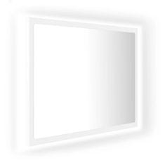 Vidaxl LED kopalniško ogledalo belo 60x8,5x37 cm akril