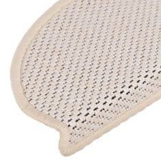 Vidaxl Samolepilne preproge za stopnice sisal 15 kosov 65x21x4 cm