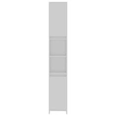 Vidaxl Kopalniška omarica bela 30x30x183,5 cm iverna plošča