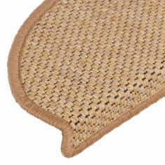 Vidaxl Samolepilne preproge za stopnice 15 kosov 65x21x4 cm sisal