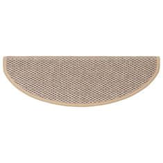 Vidaxl Samolepilne preproge za stopnice sisal 15 kosov 65x21x4 cm