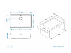 Alveus Omni 40 G11 SE pomivalnik, bel