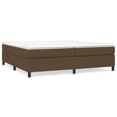 Vidaxl Box spring postelja z vzmetnico temno rjav 200x200 cm blago