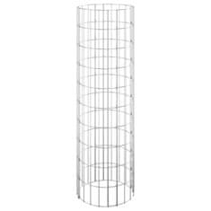 Vidaxl Okrogel gabion pocinkano jeklo Ø30x100 cm