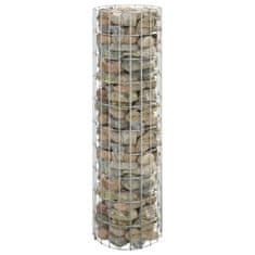 Vidaxl Okrogel gabion pocinkano jeklo Ø30x100 cm