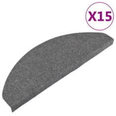 Vidaxl Samolepilne preproge za stopnice 15 kosov 65x22,5x3,5 cm sive