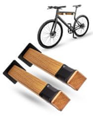 Parax Twin Sticks stenski nosilec za kolo, hrast