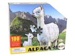 shumee Puzzle 100 kosov Bela Alpaka Živali Tema