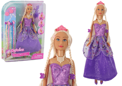 shumee Komplet vijoličnih oblek Princess Doll s podaljški kitk