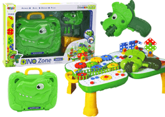 shumee Kovček Namizni set DIY Puzzle Blocks Dinozaver Izvijač 249 kosov.