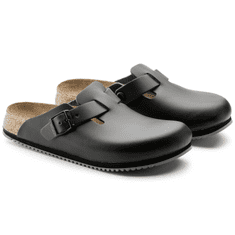 Birkenstock Natikači Birkenstock Boston Super Grip Natural Leather, črni, 42