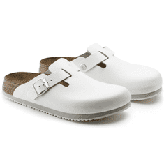 Birkenstock Natikači Birkenstock Boston Super Grip Natural Leather, beli, 35