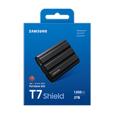 Samsung Prenosni SSD T7 Shield 2TB / USB 3.2 Gen 2 / USB-C / zunanji / črn