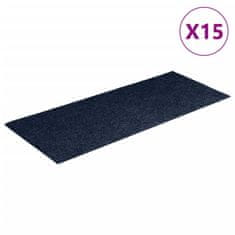 Vidaxl Samolepilne preproge za stopnice 15 kosov 60x25 cm modre