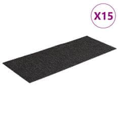 Vidaxl Samolepilne preproge za stopnice 15 kosov 60x25 cm antracit