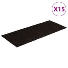 Vidaxl Samolepilne preproge za stopnice 15 kosov 60x25 cm temno rjave