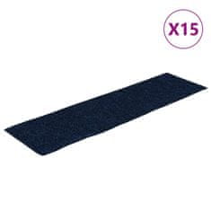 Vidaxl Samolepilne preproge za stopnice 15 kosov 76x20 cm modre