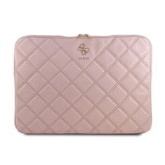 shumee Guess Quilted 4G Sleeve - etui za prenosni računalnik 15" / 16" (roza)