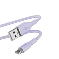 Puro PURO ICON Soft Cable - kabel USB-A do USB-C 1,5 m (Tech Lavender)