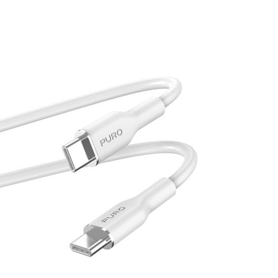 shumee Mehki kabel PURO ICON – kabel USB-C v USB-C 1,5 m (bel)