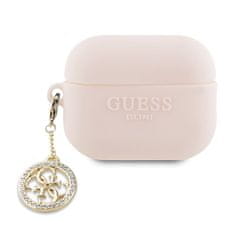 Guess Guess 3D gumijast 4G diamantni okras - etui za AirPods Pro 2 (roza)