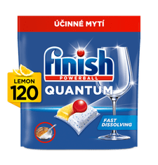 Finish Quantum All in 1 kapsule za pomivalni stroj Lemon Sparkle, 120 kosov