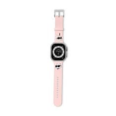 Karl Lagerfeld Karl Lagerfeld 3D gumijasti trak Karl &amp; Choupette Heads NFT za Apple Watch 38/40/41 mm (roza)