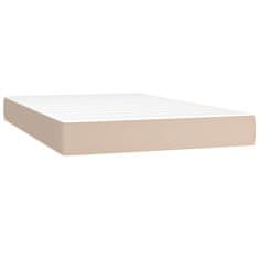 Vidaxl Box spring postelja z vzmetnico kapučino 120x200cm umetno usnje