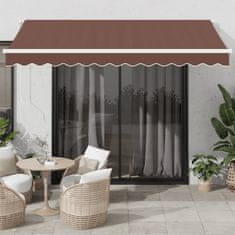 shumee Ročno zložljiva tenda rjava 350x250 cm