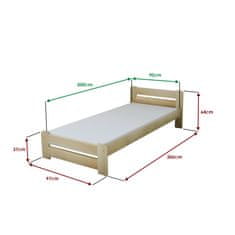 Ljubki dom Postelja Laura 90 x 200 cm bela Posteljno dno: Brez posteljnega dna, Vzmetnica: Vzmetnica Somnia 17 cm