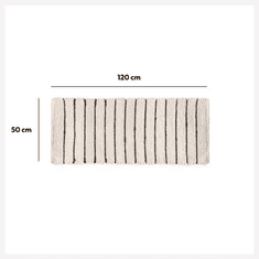 Ljubki dom Smetanasta preproga STRIPED 50x120 cm