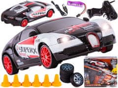 shumee Drift Car, Auto RC Drift 1:24 2,4 GHz 4WD ČRNO-BELI BUGATTI