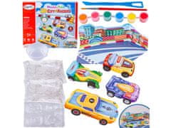 shumee Ustvarjalni komplet Create Diecast DIY CITY RACERS, 3D CARS, CITY RACERS 4 kosi Naredi sam